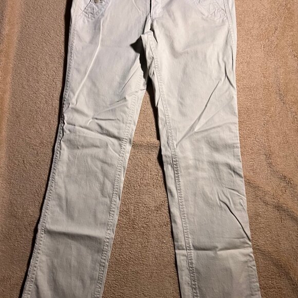 Abercrombie & Fitch Women 8 Khaki Button Pockets Straight Leg Pants (L) - Picture 1 of 8